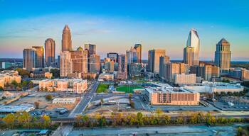 Charlotte North Carolina NC Downtown Skyline Aerial