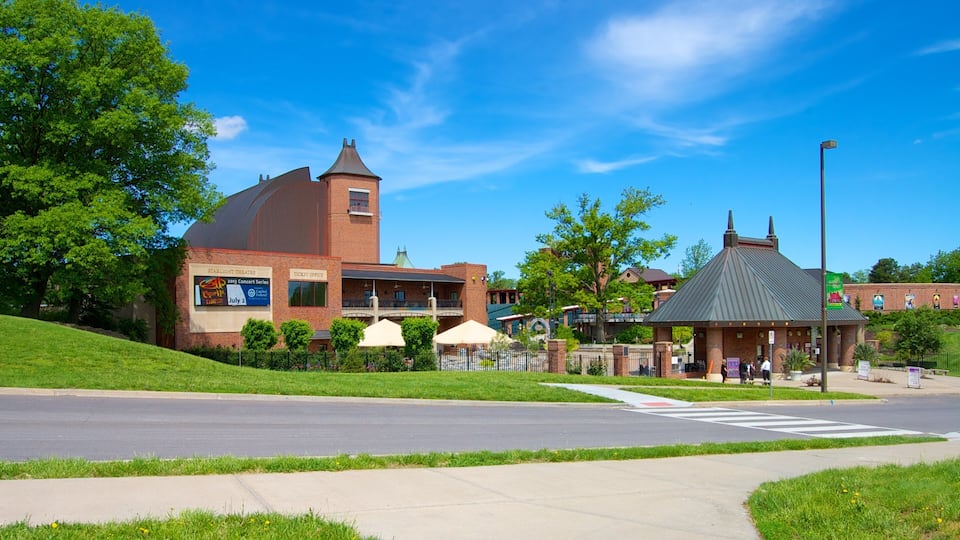 Kansas City showing theater scenes and street scenes