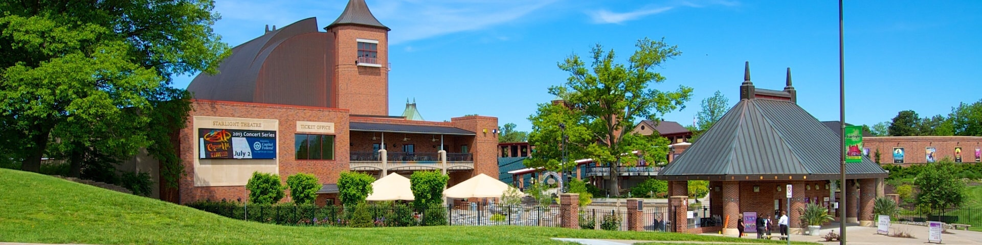 Kansas City showing theater scenes and street scenes