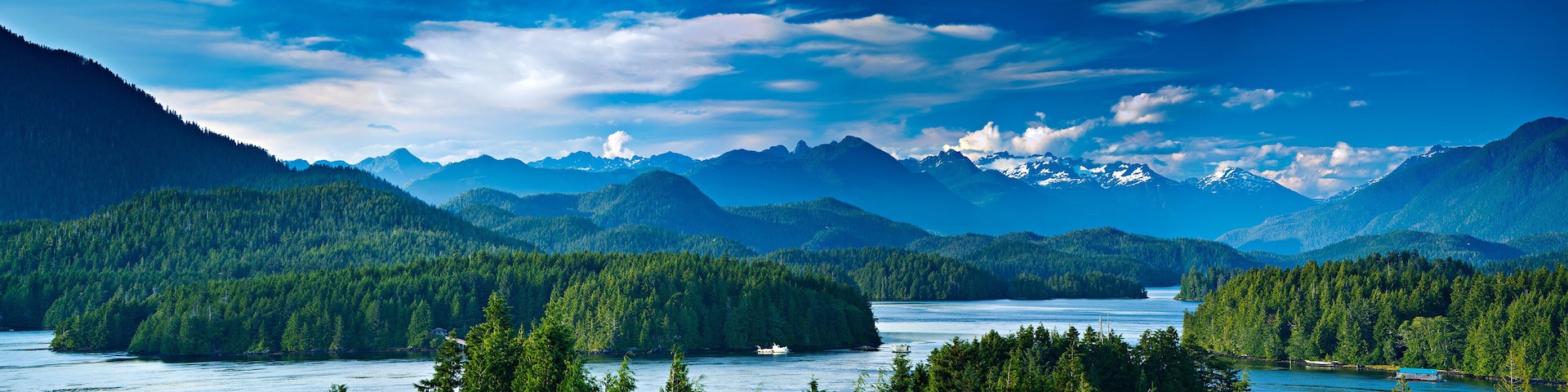 Panoramic view of Tofino, Vancouver Island, Canada