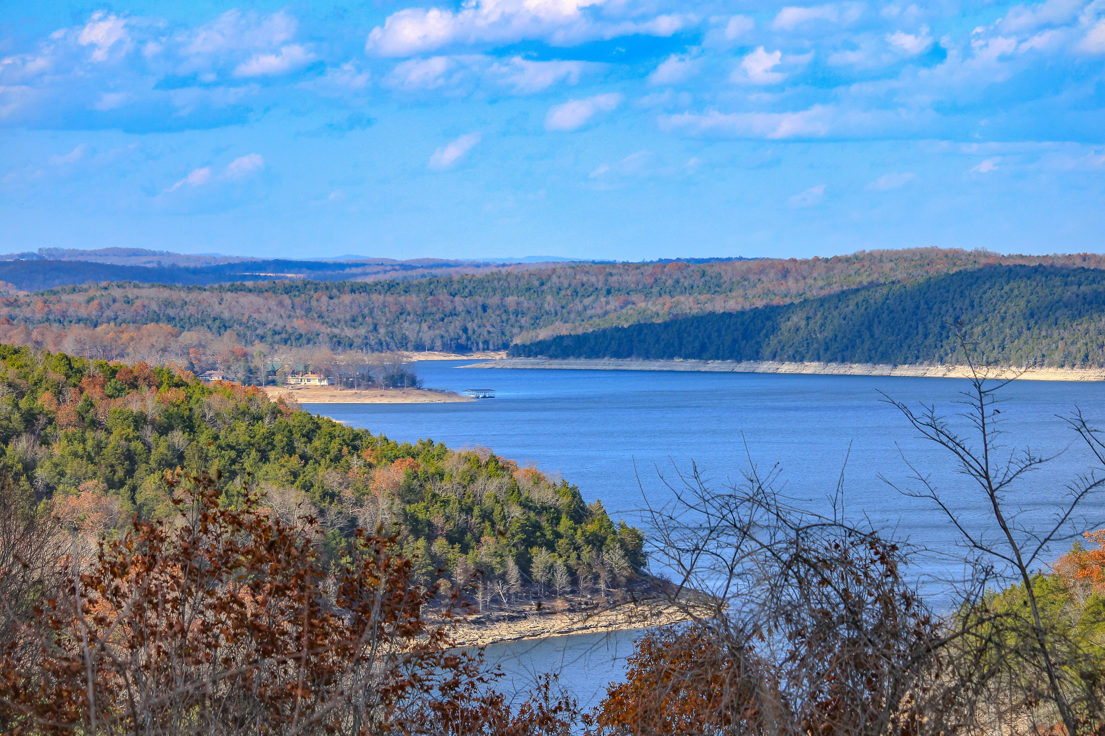 A beautiful fall day on Norfork Lake in Mountain Home, Arkansas 