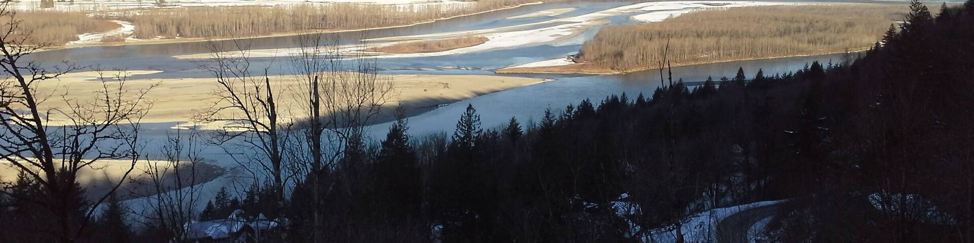 View from Chilliwack Mountain of the Frazer Valley BC