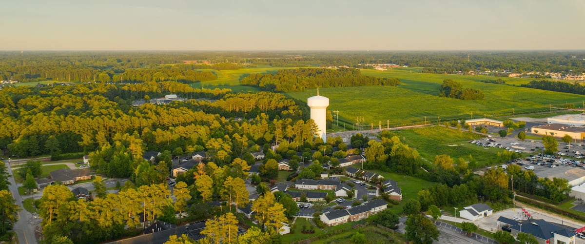 Lumberton North Carolina USA aerial photo