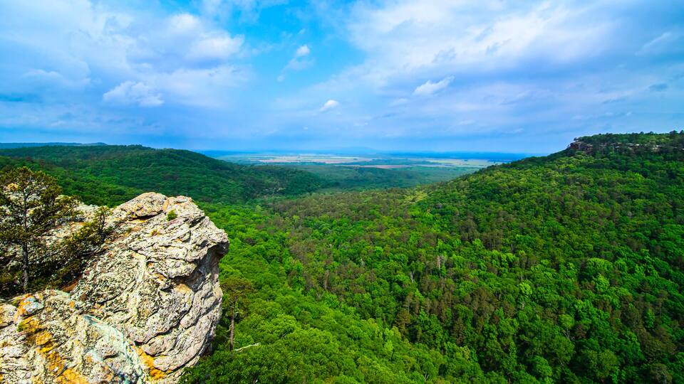 Arkansas River Valley Overlook in Petit Jean SP in Russellville Arkansas