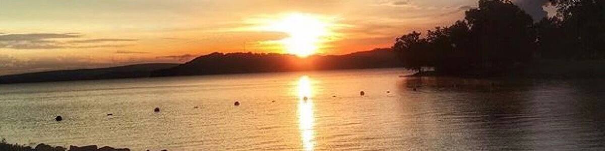 Sunset at Lake Dardanelles State Park.