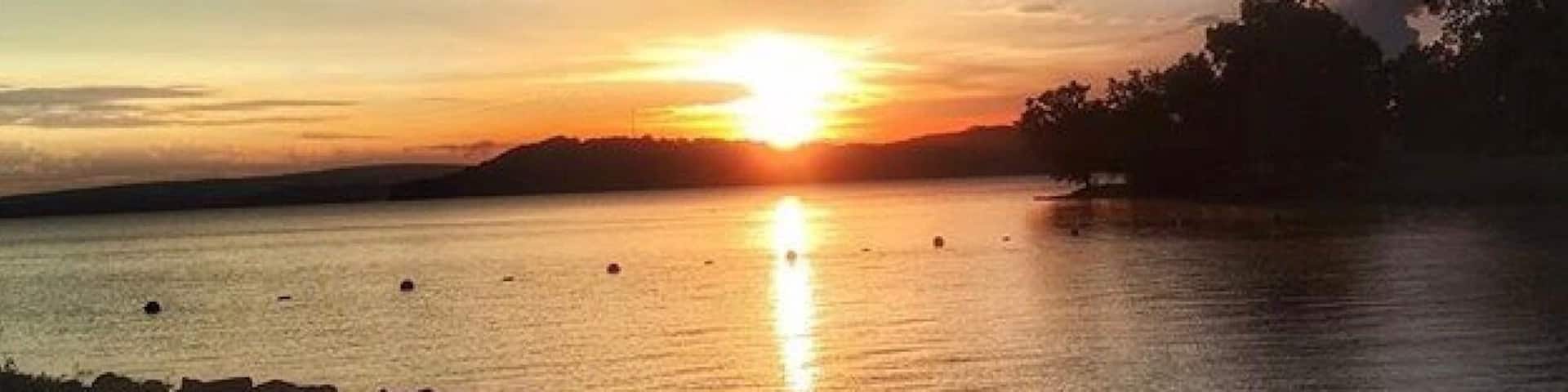 Sunset at Lake Dardanelles State Park.