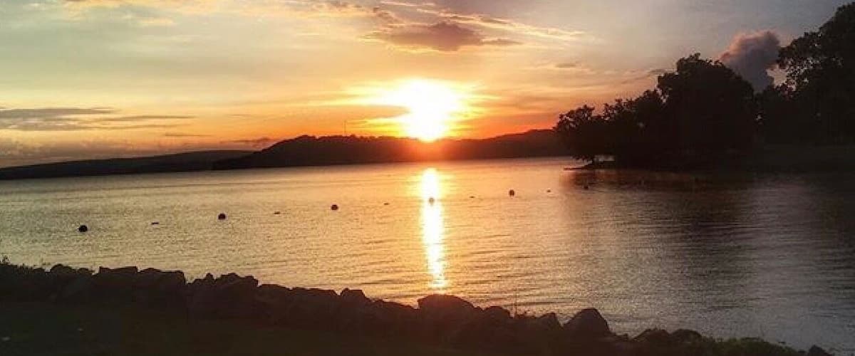 Sunset at Lake Dardanelles State Park.