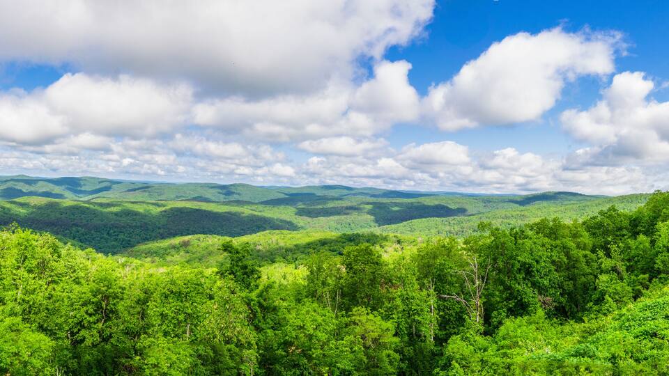 Vista Overlook Panorama of AR Hwy 7 in Russellville Arkansas