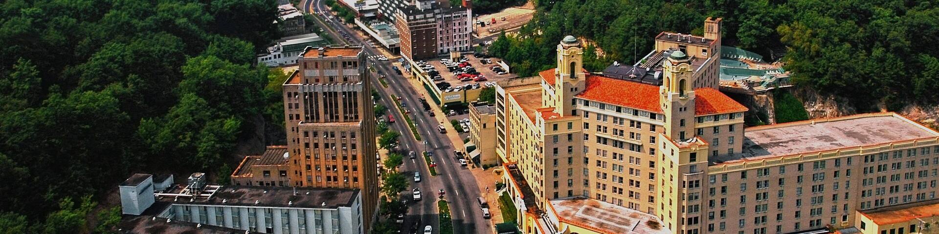 Hot Springs showing a city