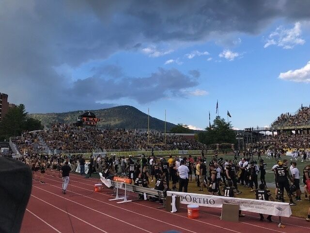 This photograph is very different than the other images that I chose. It was taken at an Appalachian State football game in Boone, North Carolina. Unlike the other photographs, which were taken in more secluded, rural areas, this one was taken at possibly the busiest time for the town of Boone—a football game. This photograph also represents different elements of the region. Whether App State's football team admits it or not, they represent a much larger community than just Appalachian State. They also represent much of the Appalachian region (at least Watauga and its surrounding counties). Appalachian State's mascot, the mountaineer, reflects this close relationship between the school and the region. The pride that students and alumni of Appalachian State have for their school mirrors the pride that the Appalachian people have for their region. In many of its games, App's football team is the underdog. This underdog persona reflects much of the region's history. Even if there is not much to celebrate in the region, the success of the football team can always be revered. #appalachianechoes