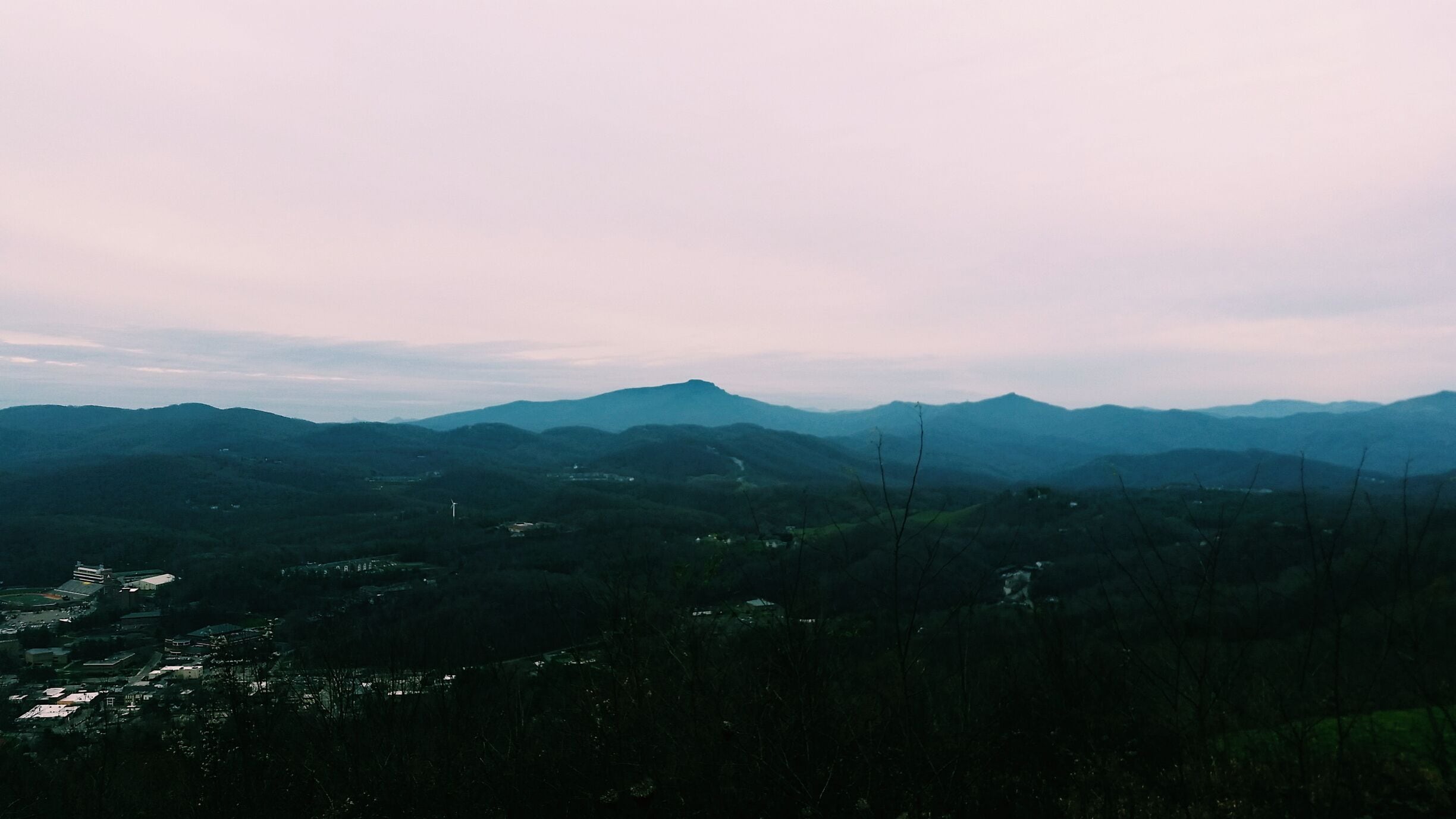 Here's a beautiful view of the end of a foggy sunrise on a brisk November morning. 