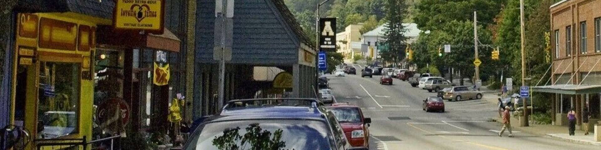 I chose to use this photo because when i think of the Appalachian community, I think of small businesses, not big companies like in larger communities. I think of family owned places and local goods stores and I get that feel from this view of King Street here in Boone. There are small stores and even some are structured in a way that represents old culture like the Mast General Store. When I go to King street, I get the feel of this tight community based stores and businesses like I picture it was like in the early establishment of this community.
#appalachianechoes