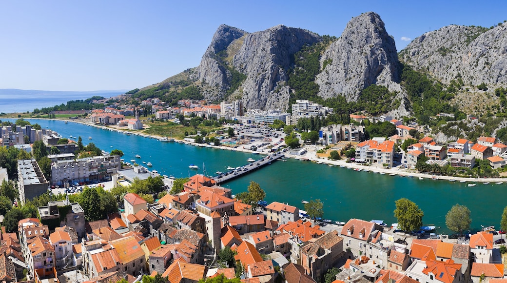 Town Omis in Croatia - travel background