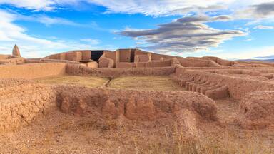 Paquime archaeological ruins in Nuevo Casas Grandes in Northern Mexico a Unesco world heritage site. The ruins are linked to sites in Arizona and New Mexico in the USA.
