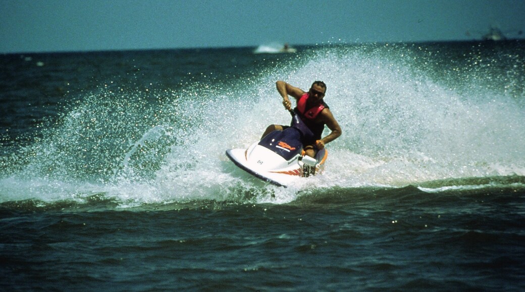 Mississippi Gulf Coast showing jet skiing as well as an individual male