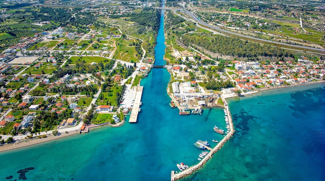 Korinth, Greece April 2025: Korinth-Kanal in Griechenland