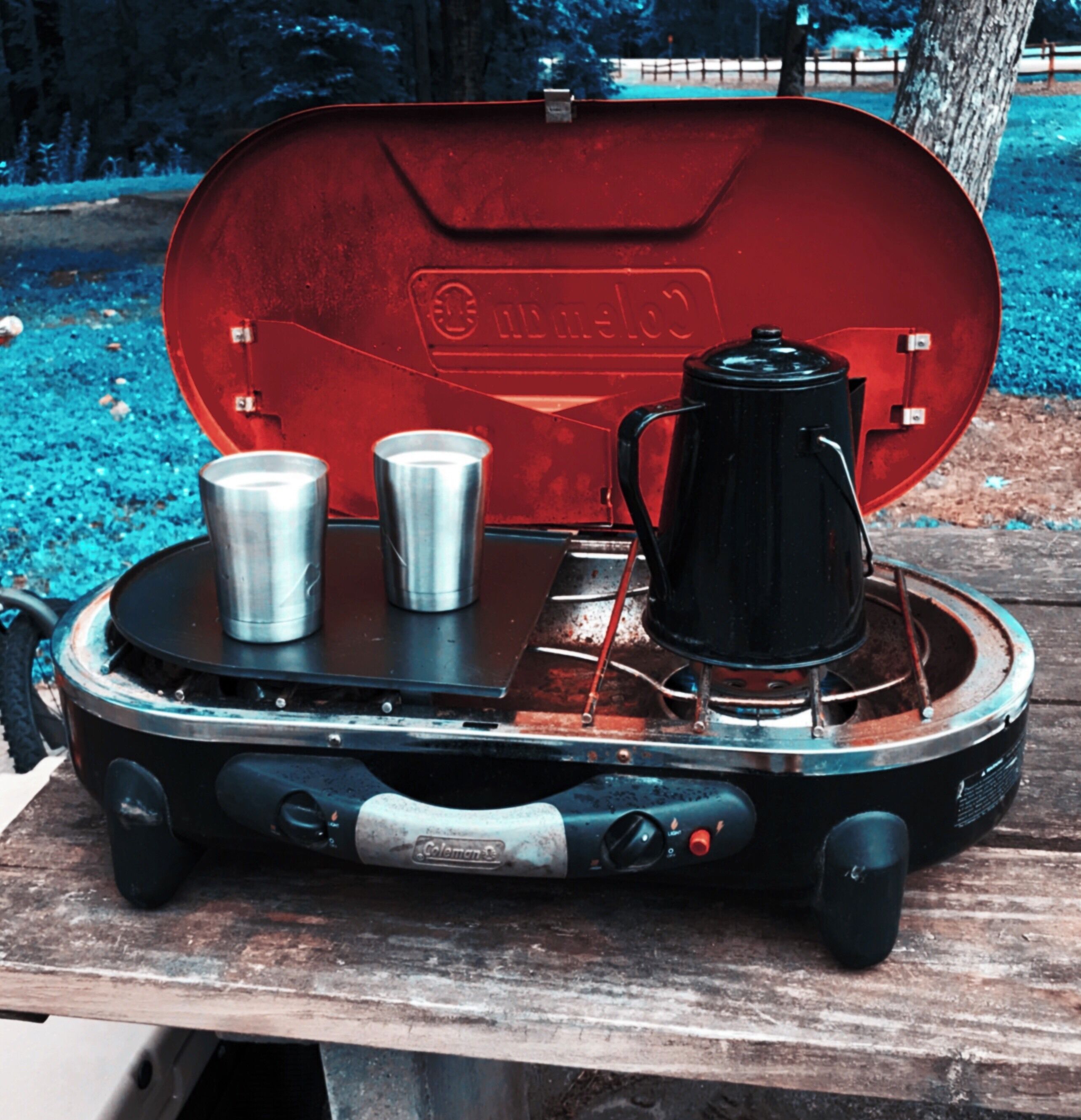 Got to have coffee while camping