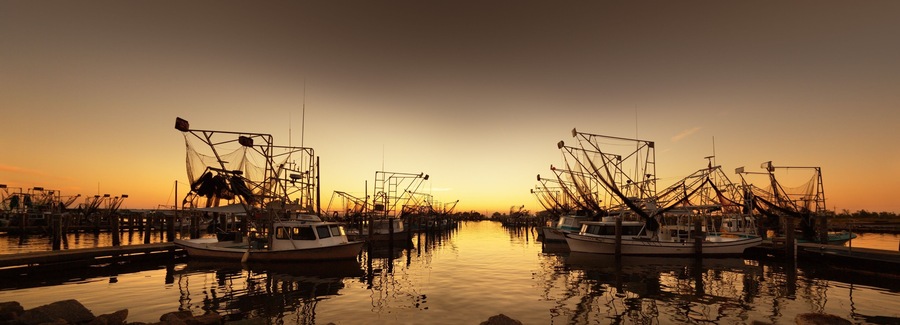 BNBPNG Crab Fishing Boats Moored in the Mississippi Delta. Image shot 10/2008. Exact date unknown.