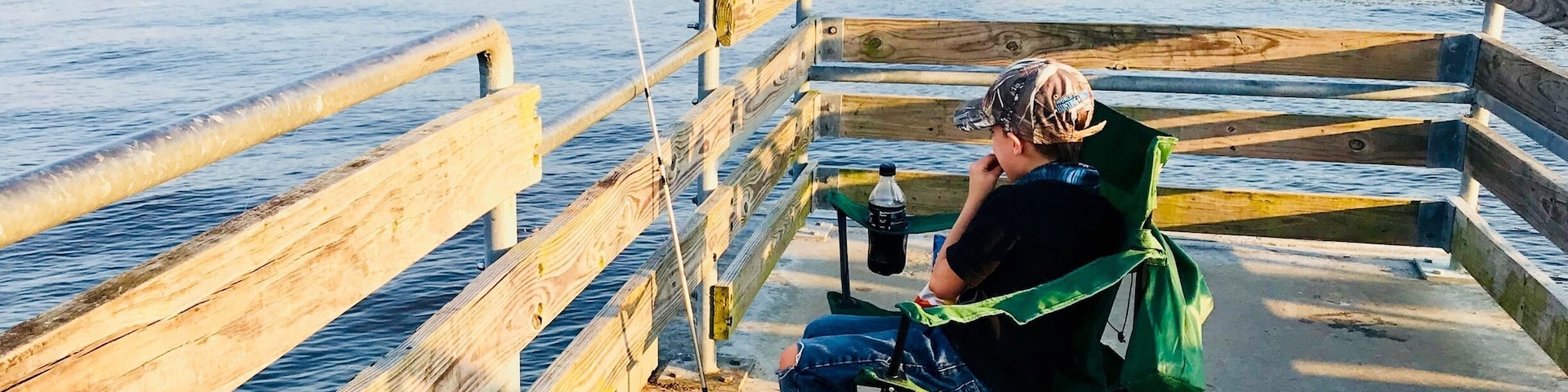 My boys and I enjoying some evening pier fishing