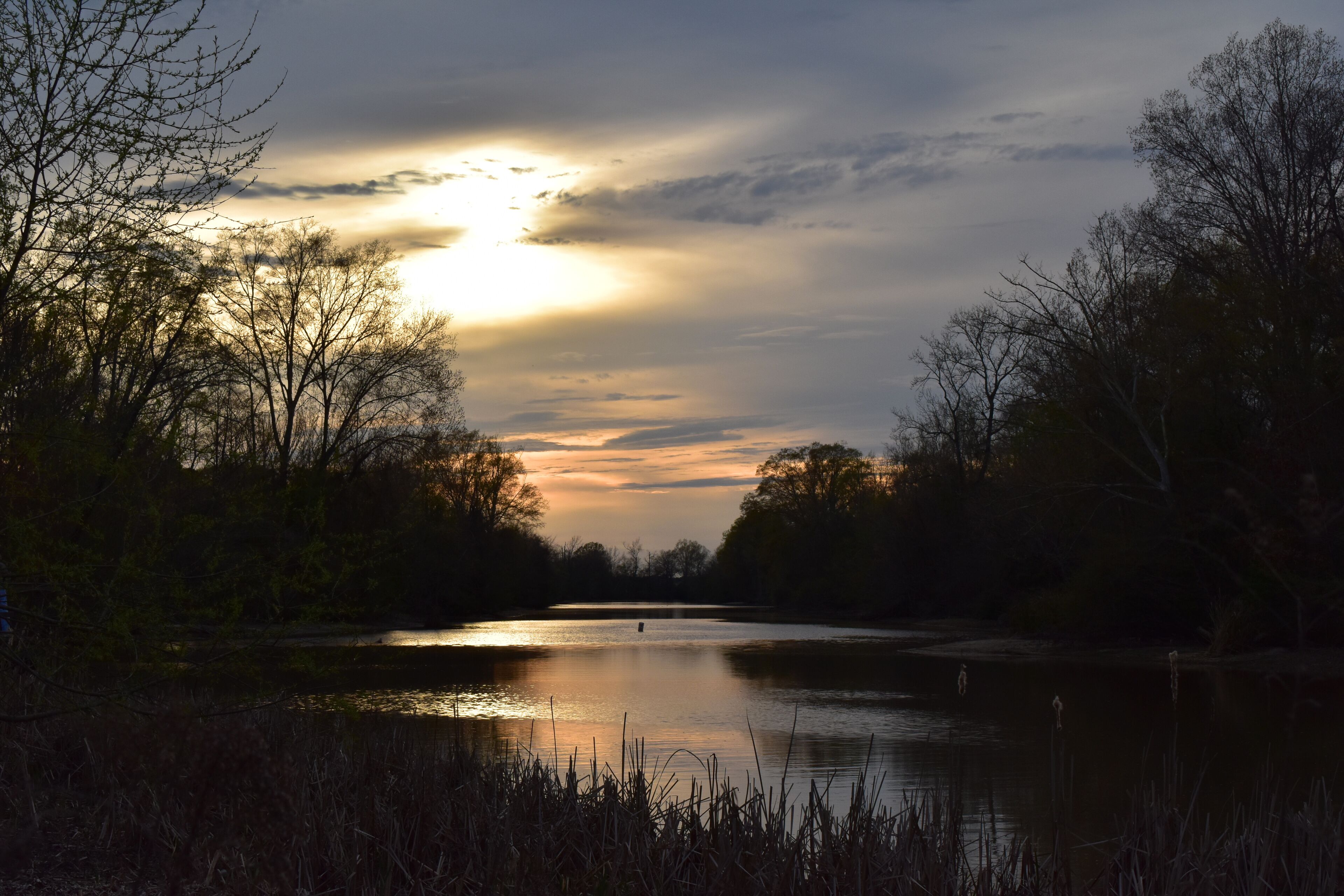 pearl river at the start of sunset