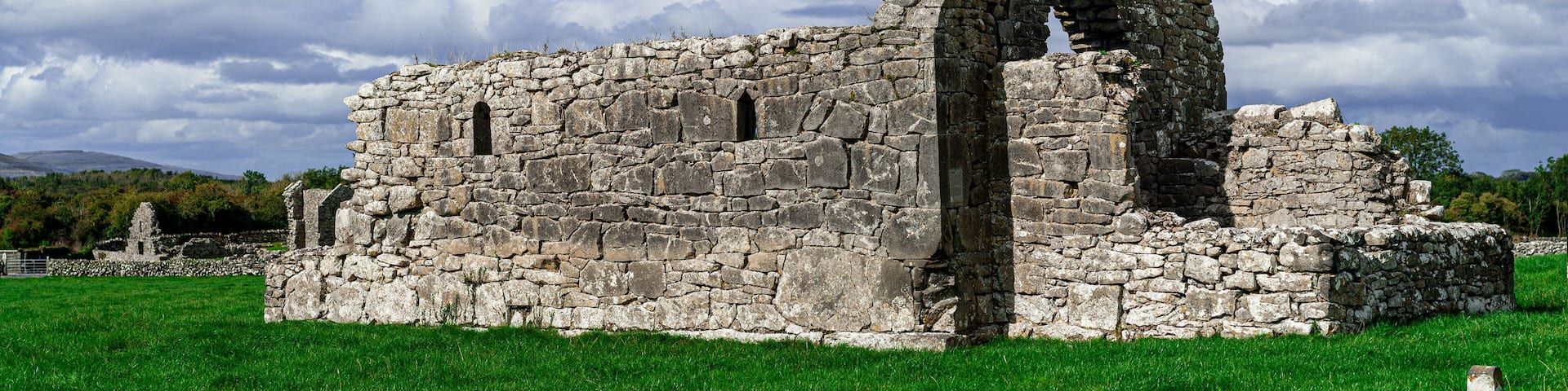 Kilmacduagh Monastic site, Gort, Co. Galway, Ireland.