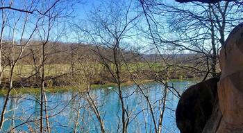 This photo was taken at the bottom of 338 steps made of natural stone. It's amazing and treacherous, but very photo worthy!!
This is looking out at Lake Taneycomo.