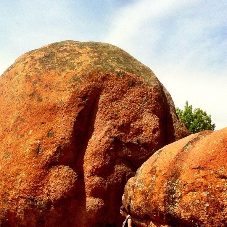 Granite Boulders at Elephant Rocks State Park in Missouri. 