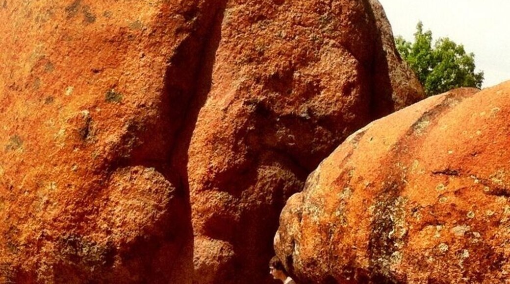 Granite Boulders at Elephant Rocks State Park in Missouri.