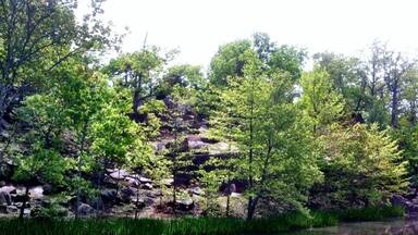 An old granite quarry that has filled with water. An beautiful spring hike around the lake got me this picture