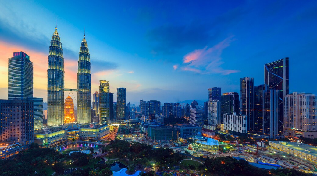 Kuala Lumper skyline at twilight