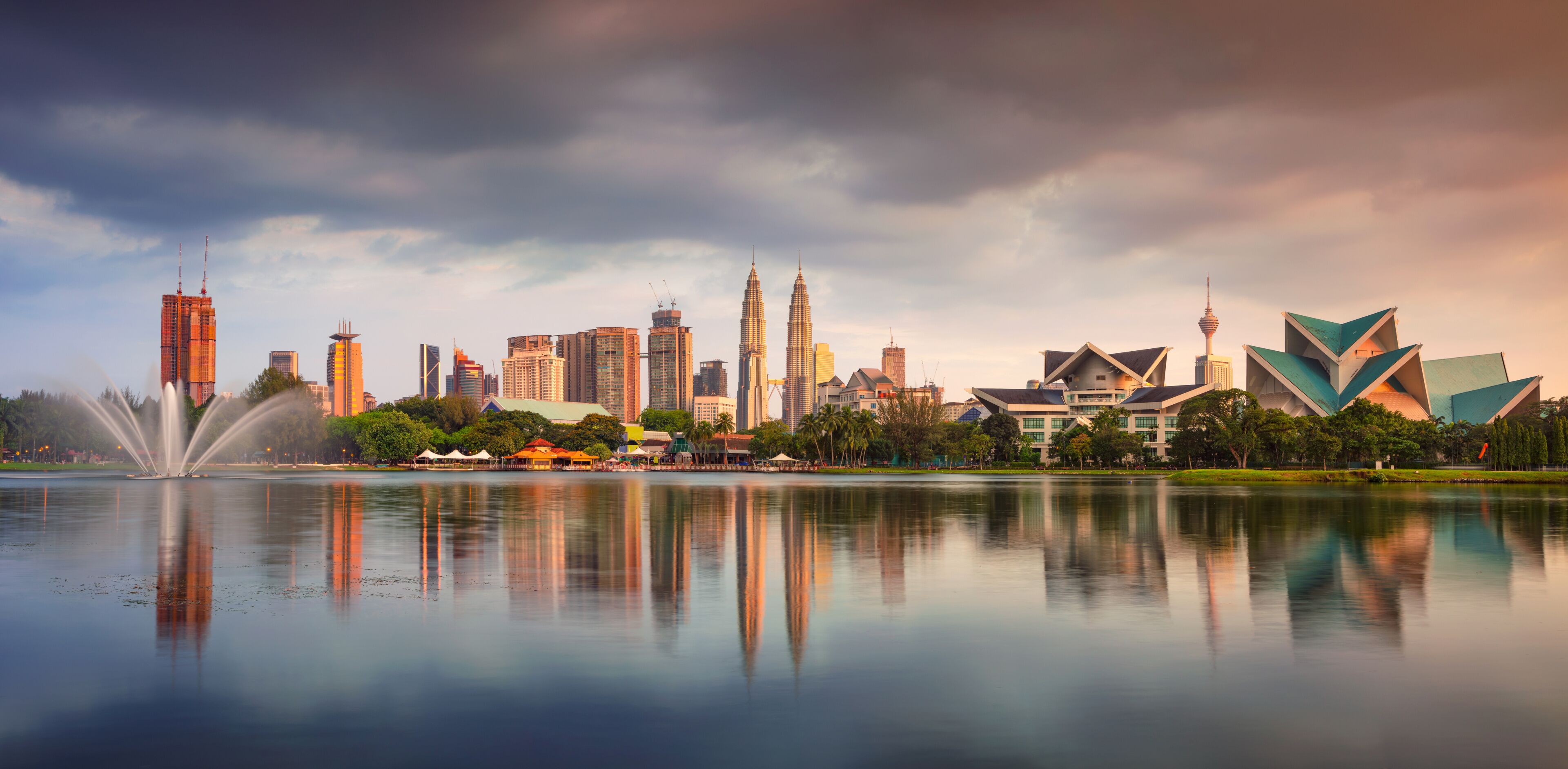 Kuala Lumpur. Panoramic cityscape image of Kuala Lumpur skyline during sunset.
