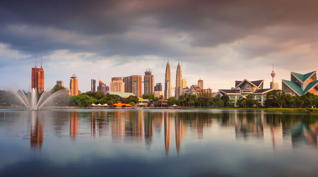 Kuala Lumpur. Panoramic cityscape image of Kuala Lumpur skyline during sunset.