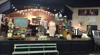 This very stage at the historic Nat ballroom is where numerous jazz wailers, big bands, and early Rock 'n' roll legends performed along Route 66. Little Richard was arrested here for taking his shirt off on stage in the '50s. Today the Nat is filled with antiques.