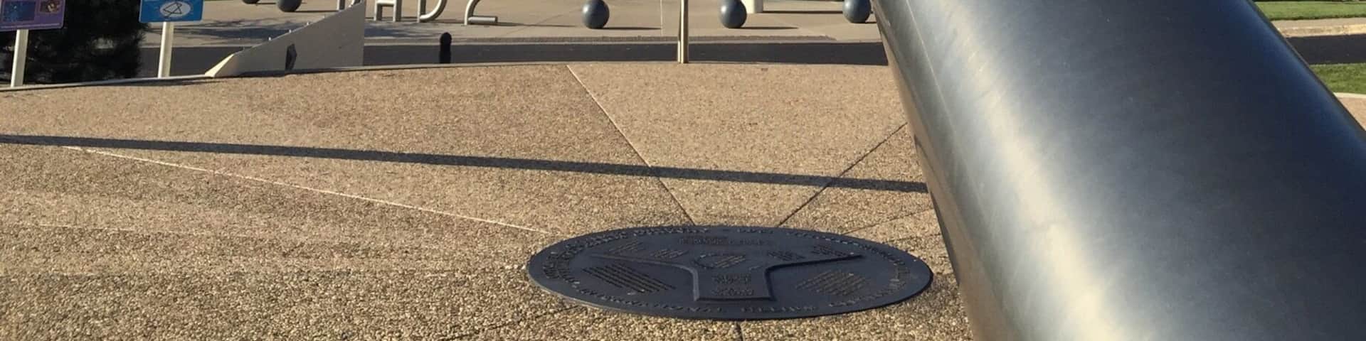 Built in 1968 to celebrate the 100th anniversary of the discovery of Helium. Amarillo has a huge helium reserve and is often called the helium Capitol of the world. This stainless steel molecule also contains popular books and artifacts from the 1960s, each tube will be opened in 50, 100, and 1000 years after 1968.
