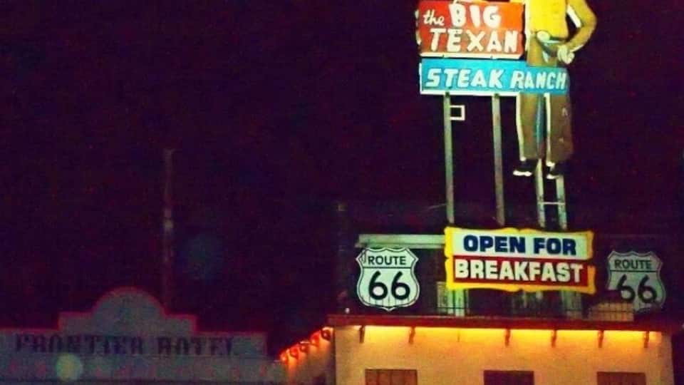 Home of the free 72 oz. steak! Opened on Route 66 in 1960 and moved to current location off Interstate 40 in 1970.