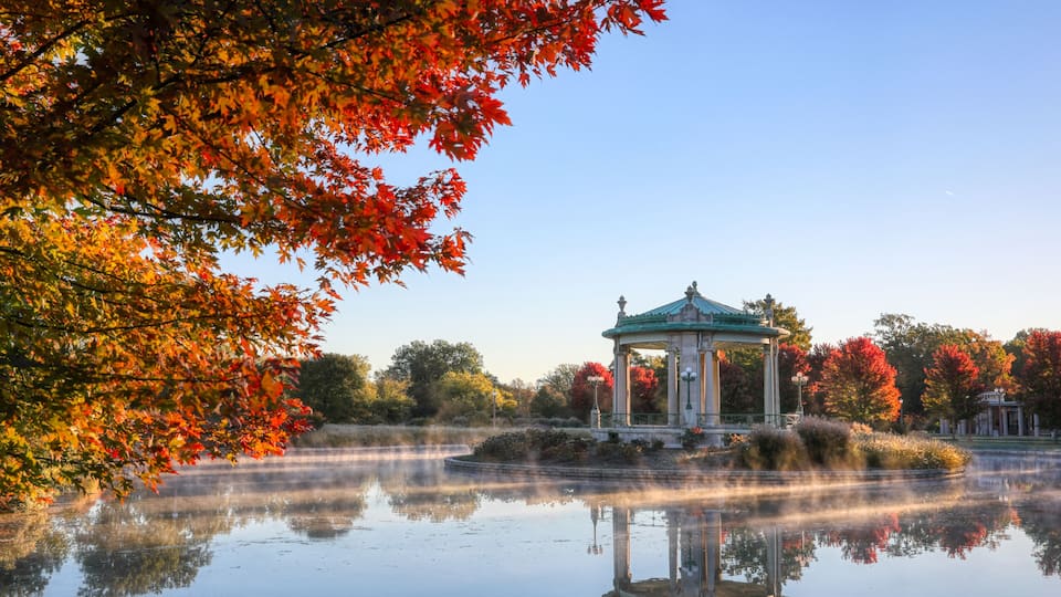 The bandstand located in Forest Park, St. Louis, Missouri.
