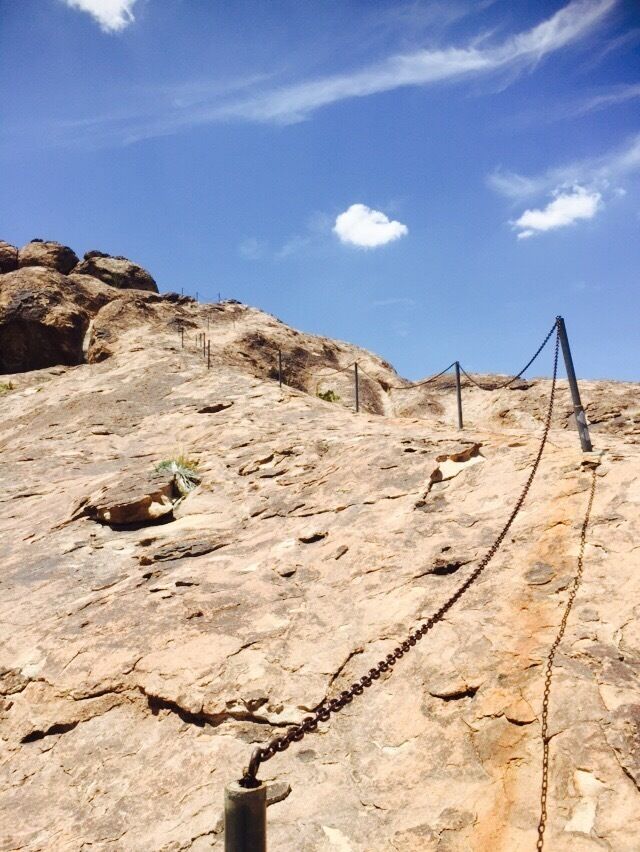This is the Chain Trail. Hueco Tanks is an amazing place, there are hollow spots on boulders in Hueco Tanks that hold great amounts of fresh water that sustain the diverse wildlife found in this park and protected by Texas law for preservation reasons. If you find yourself in El Paso, Texas between the #FranklinMountains and the #HuecoMountains, check it out! It's great for #hiking.