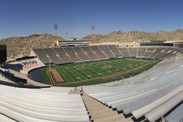 The Sun Bowl at UTEP is built right into the rocks of a mini canyon adjacent to the campus for terrific sound effects and blistering heat!