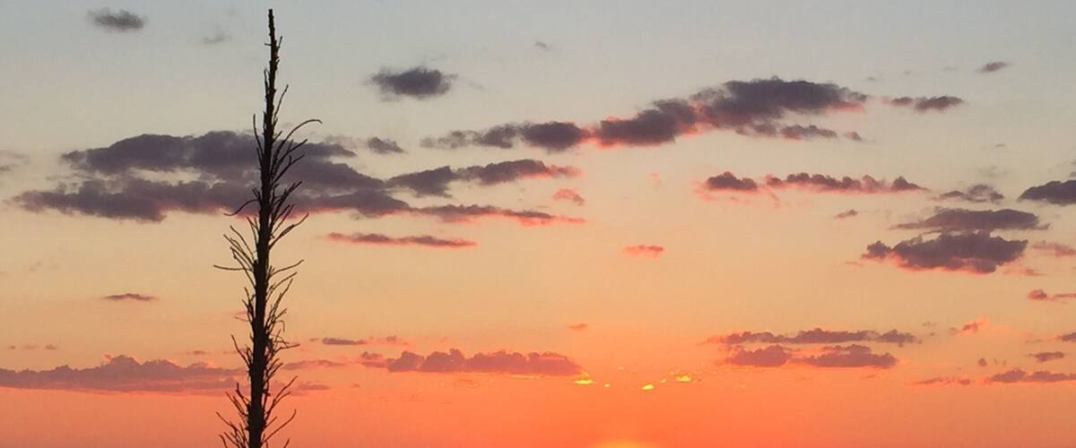 Beautiful sunset viewed from a winding road along the Franklin Mountains that nestle El Paso!