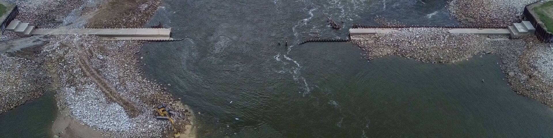 Lake Livingston Dam, the third largest lake in the State of Texas.