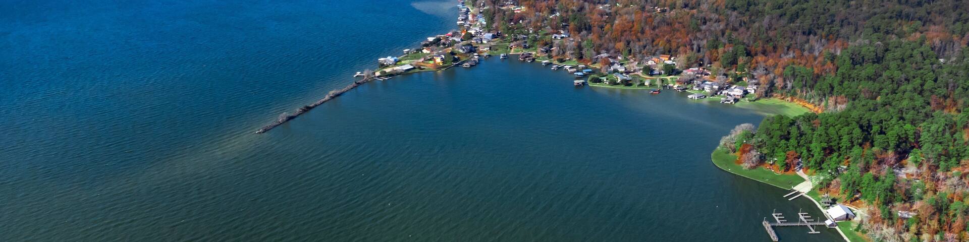 Aerial view of lake livingston state park, Texas, USA.- landscape images