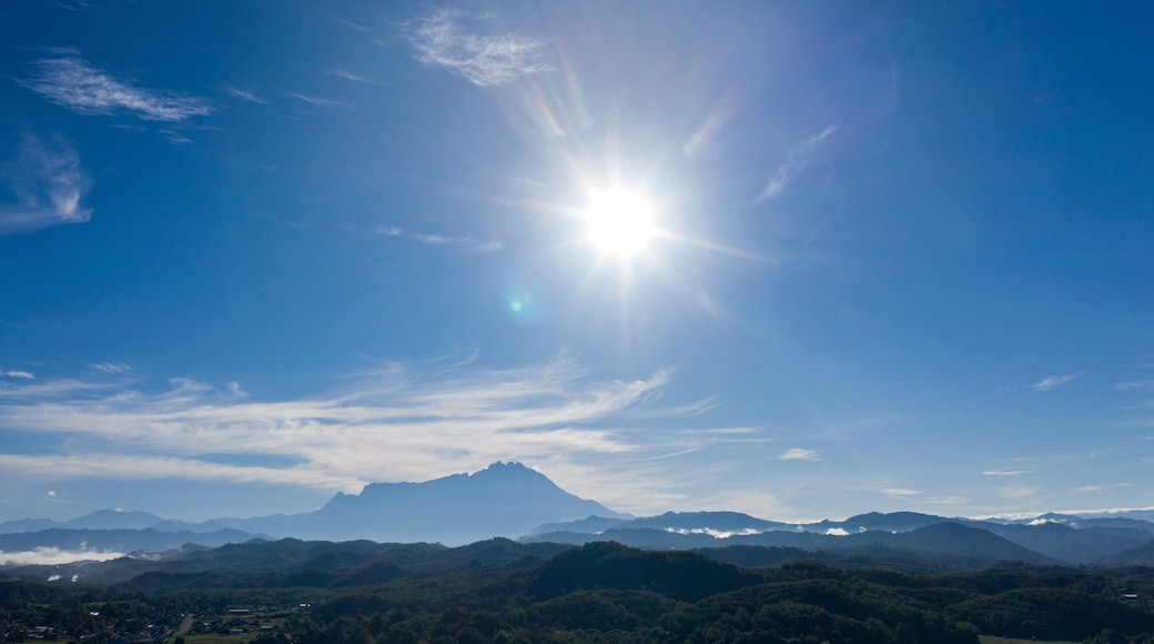 Mount Kinabalu with a clear blue sky suitable as backrop