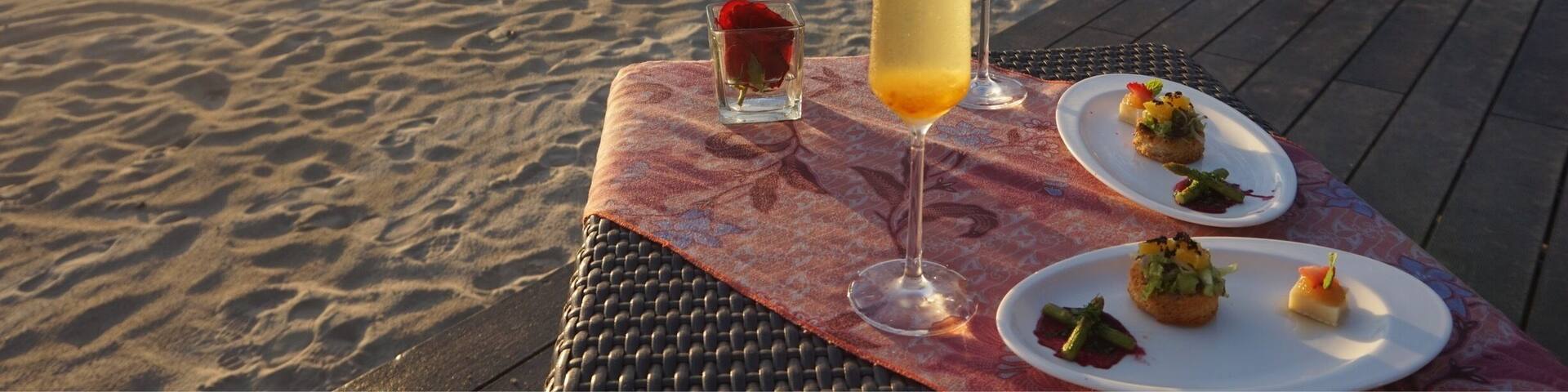 Sunset dining on the beach in Borneo a night to remember