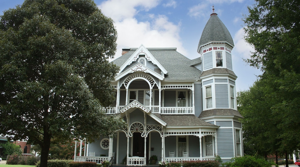 Victorian House WIth Trees and Blue Sky Nacogdoches Texas
