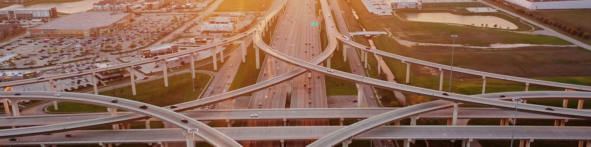 Witness the mesmerizing beauty of a stunning sunset at the intersection of Katy, Texas and the Houston 99 Toll Road Freeway.!