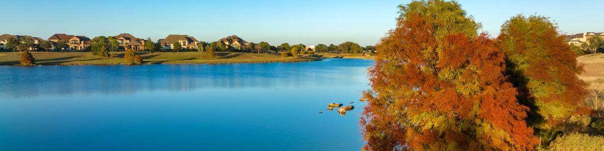 autumn landscape with lake
