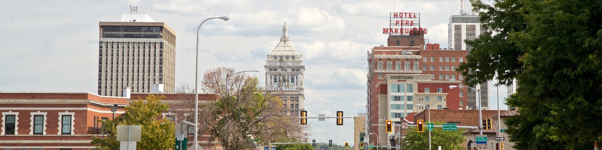 Western Illinois showing a city