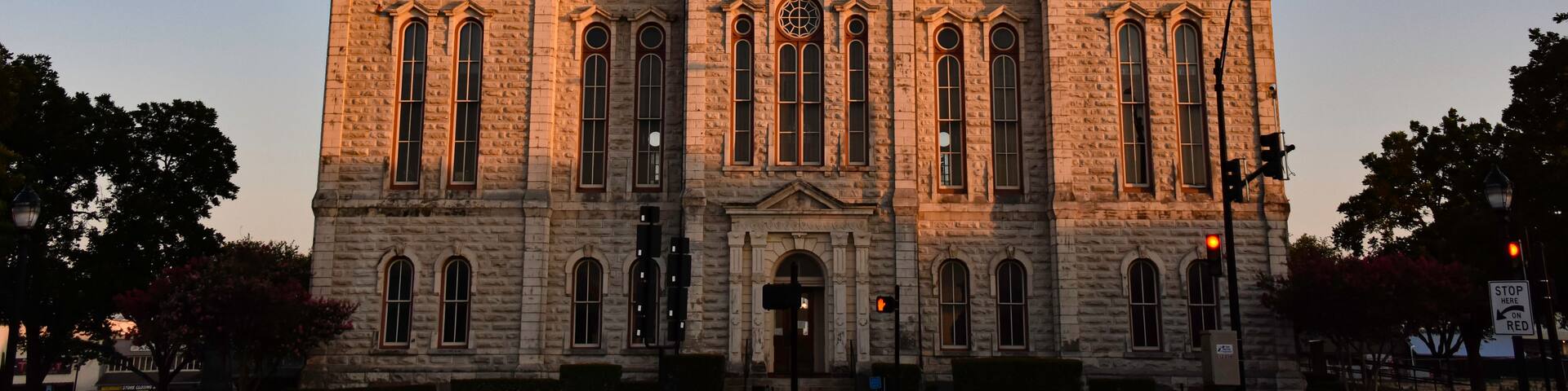 Parker County Courthouse at Sunset