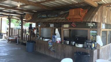 Cajun bayou "gas" station with crawfish, turtle soup, cold beer, and a great sound system. Proprietors Leroy and Wand tell me the hotter it gets the more beer they sell. "I gotta goood bidness, cher". Worthy of a special trip.