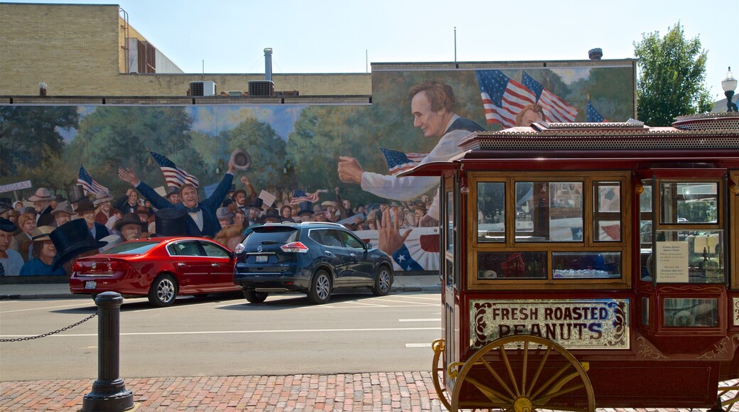Northern Illinois showing signage and outdoor art